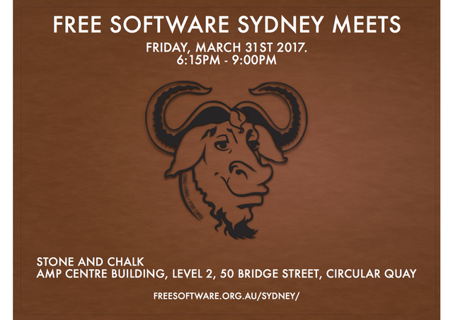 Image for Free Software Sydney Inaugural Meet 2017